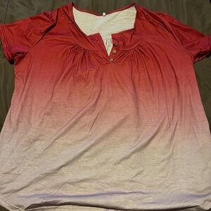 NEW casual blouse - shades of pink - Wonens size 4X - fits more like 3X.